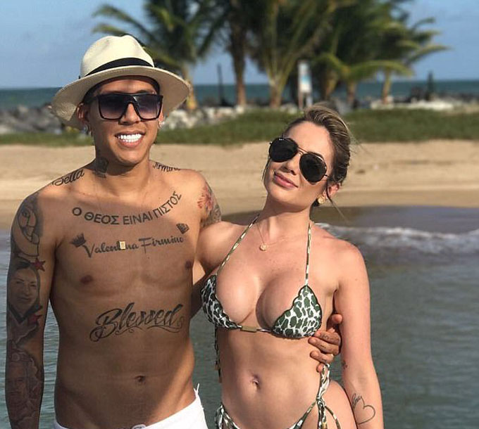 Roberto Firmino và cô vợ Larissa